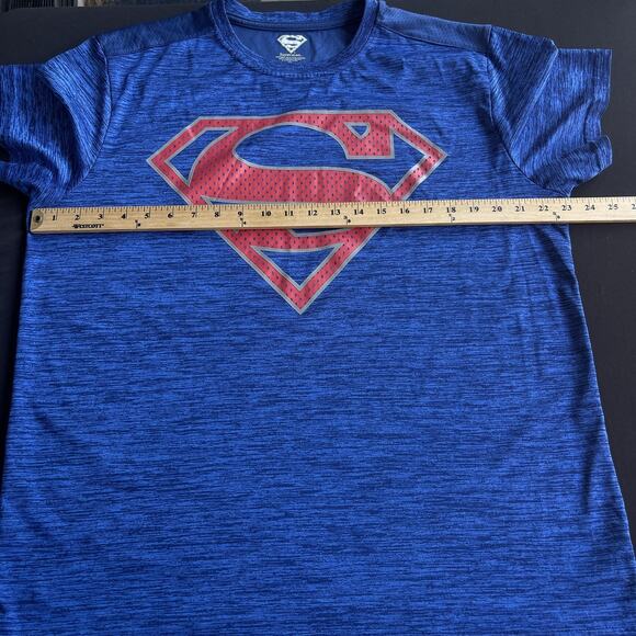 Superman Shirt Mens XL Blue DC Comics Athletic Tee Short Sleeve Graphic Logo - Picture 6 of 9